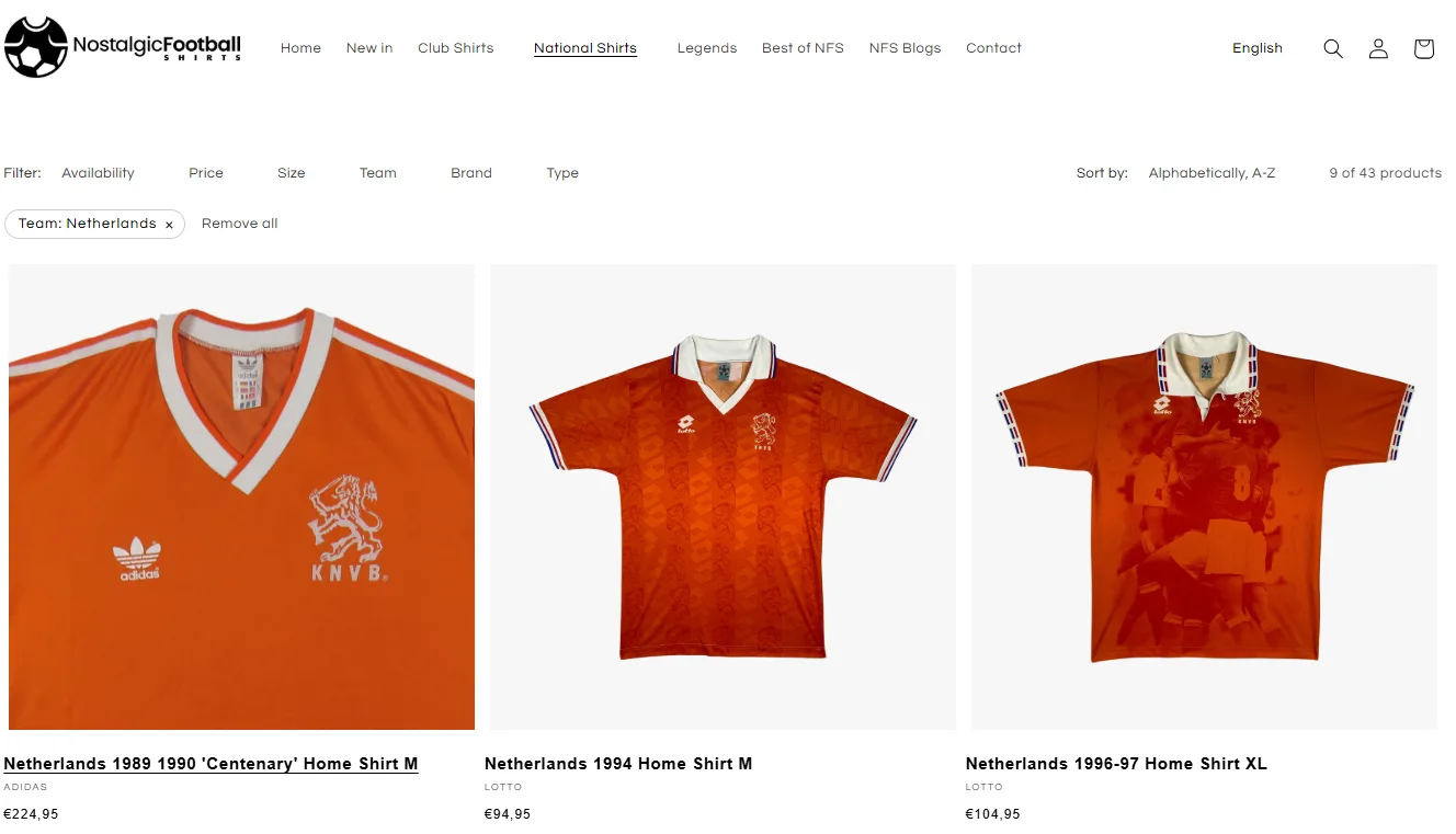 Retro Nederland shirt 1988 met geometrisch patroon — historie als keuzecontext naast actueel